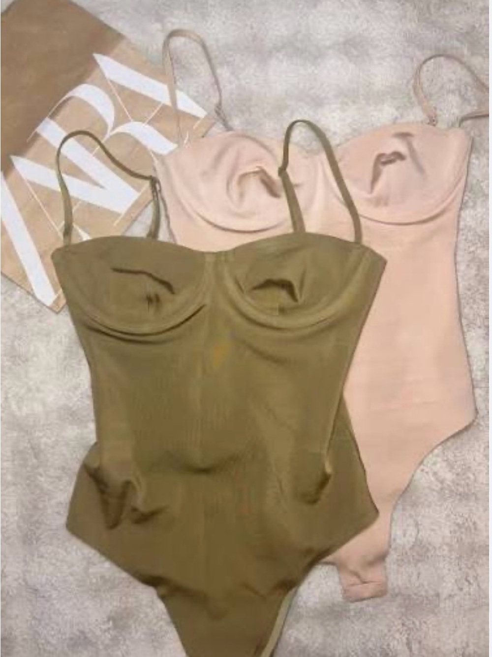 New with tags! Zara Beige Sculpting Bodysuit